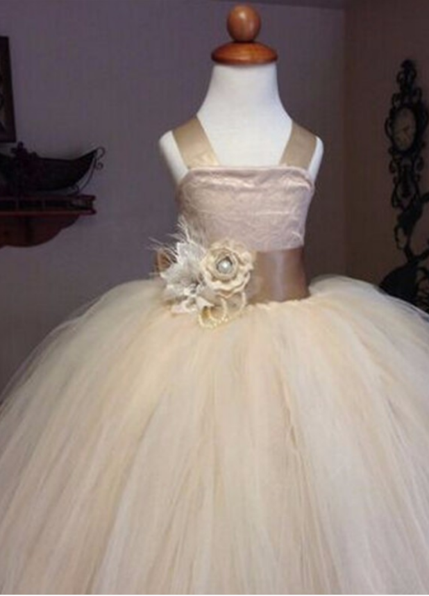 sachin and babi light blue dress Champagne Flower Girl Dresses