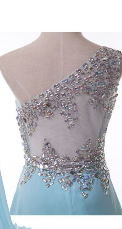 Beautiful  Exquisite Beaded Long Chiffon Evening Gown Birthday Party Gown Prom Dress Y9774
