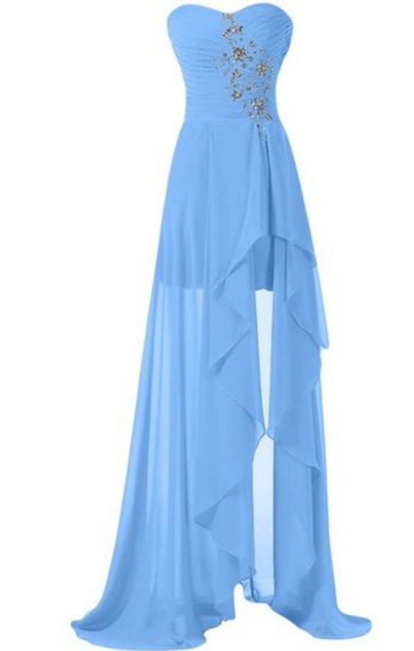Sexy Blue Prom Dresses,charming Evening Dress,prom Gowns,blue Prom Dresses, Prom Gowns,high Low Evening Gown,party Dresses, Formal Occasion