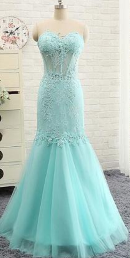 Charming Prom Dress,beautiful Mermaid Prom Dresses,long Evening Dress,tulle Prom Dresses