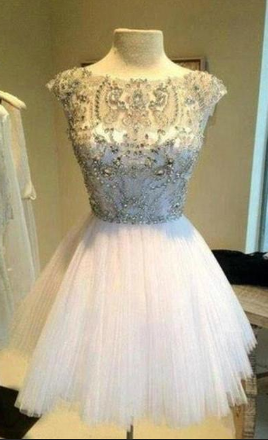 white sparkly dress short