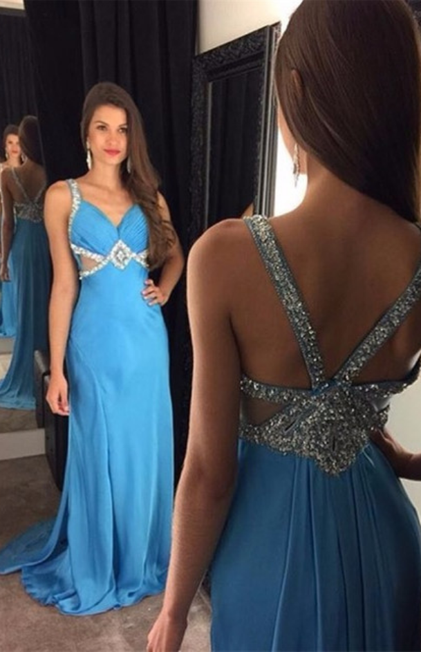 Blue Prom Dresses,a-line Prom Dress,sparkle Prom Dress,chiffon Prom Dress,simple Evening Gowns,sparkly Party Dress,elegant Prom Dresses,formal