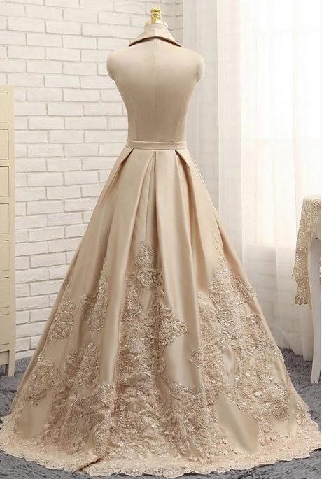 A-Line Knee-length V-neck Cap Sleeves Satin Dress Chocolate main image 1