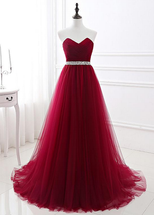 Alluring Tulle Sweetheart Prom Dresses Alluring Tulle Sweetheart Prom Dresses