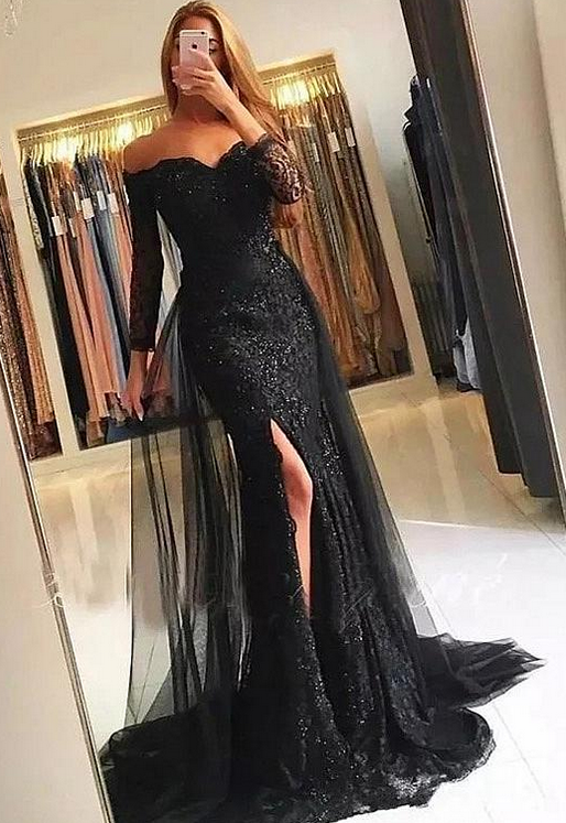 Gorgeous Tulle 2 In 1 Mermaid Formal / Evening Dresses With Beaded Lace Appliques