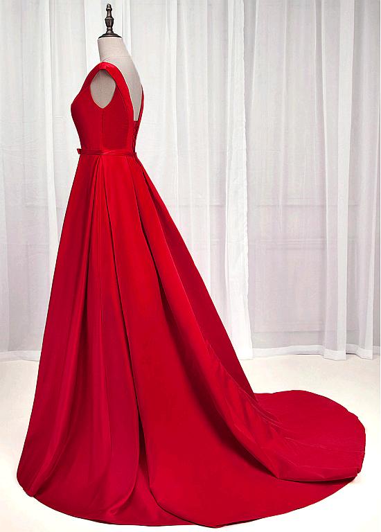 Off-The-Shoulder A-Line Satin Lace-Up Minimal Prom Dress Turquoise