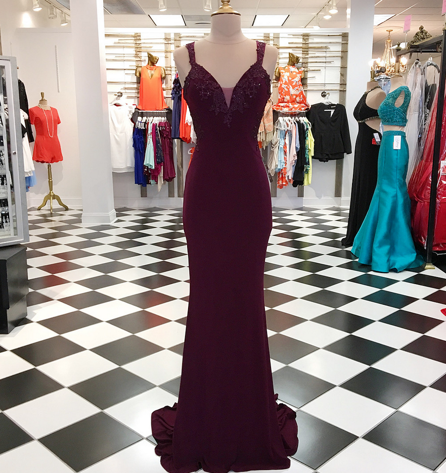 Long Prom Dresses,sexy Prom Dresses,prom Dresses,burgundy Evening Dresses, Pageant Dresses