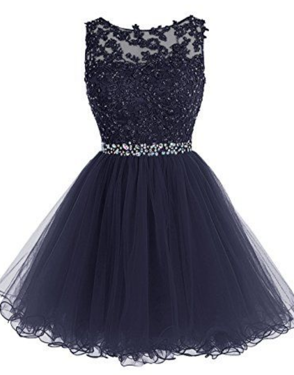 Luxurious Short Homecoming Dress ,crystals Appliques Royal Blue Prom Dress, Beaded Tulle Homecoming Dress