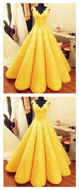 Stylish Dress Charming Ball Gown Prom Dresses Lace Embroidery,prom Dress