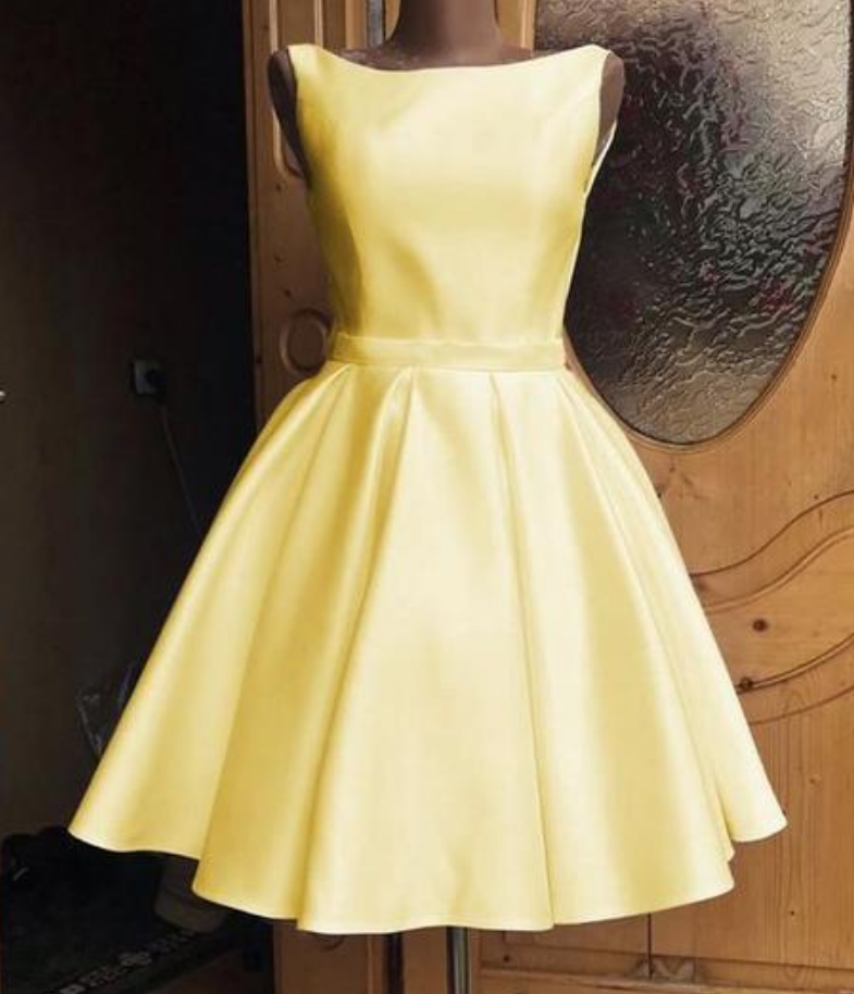 Cute Bow Homecoming Dresses A Line Sleeveless on Luulla