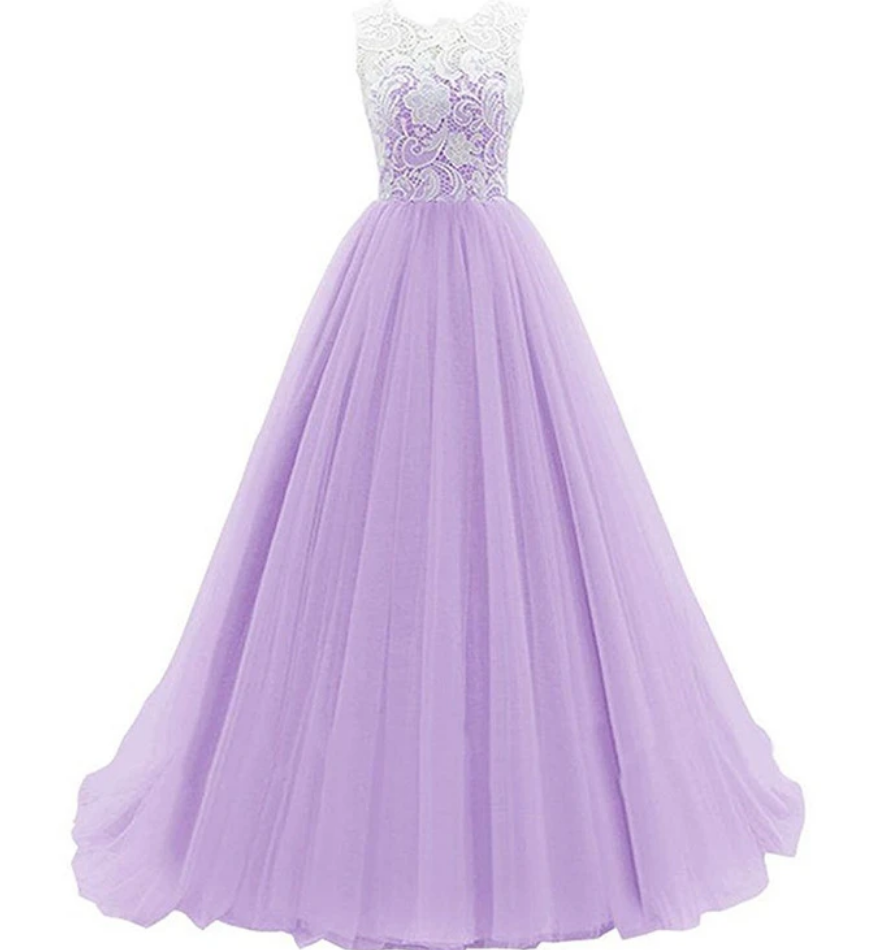Tulle With Lace Bodice Party Dress, Sweet 16 Dresses