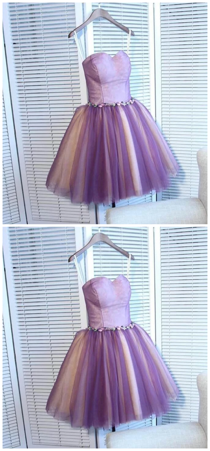 Sweetheart Tulle Pretty Homecoming Dresses, Short Prom Dress
