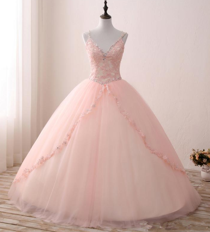High Qullity Mint Green Ball Gown V Neck Quinceanera Dresses Beaded Prom Sweet 16 Dress Plus Size Lace Up Vestido