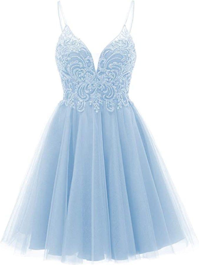homecoming dresses for teens near me One Shoulder Tulle Homecoming Dresses for Teens Sparkly Sequin Short P –  Msikoods Official Store main image 0