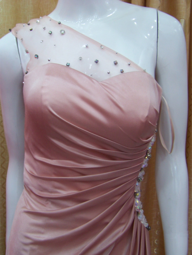 Fashion Prom Dress,satin Prom Dress,one-shoulder Prom Dress