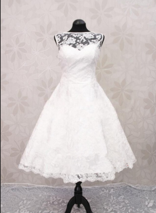 tea length beach wedding dress Vintage V-neck Crepe Tea Length Casual Sheath Beach Wedding Dress