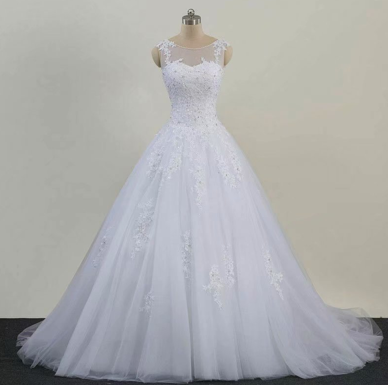 Wedding Dress,tulle Wedding Dress, 2019 Wedding Dresses, Wedding Dress,lace Applique Wedding Dress,ball Gown Wedding Dress, Real Photo Wedding