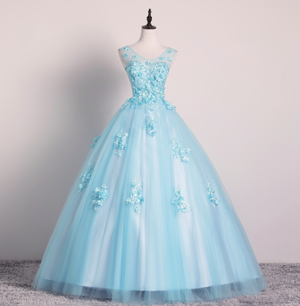 Color Wedding Dress Haze Blue Dress Female Noble Fluffy Skirt Modern
