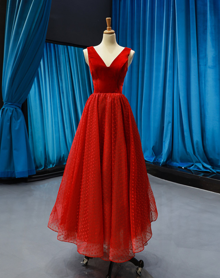 Prom Dresses Fashion Red Evening Party Dress 2022 Wedding Full-feet Bride Toast Dress