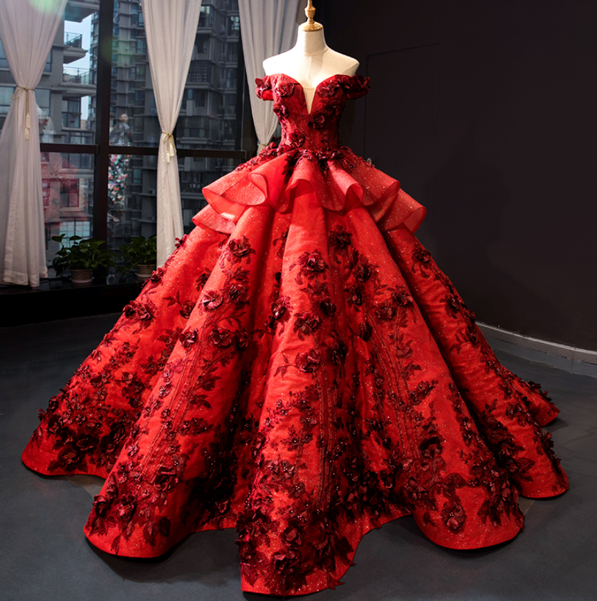 2022 Solo Pompous Skirt Red Evening Dress
