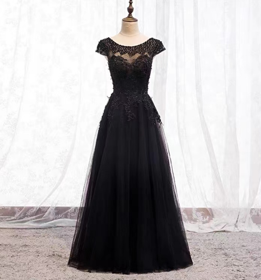 Style, Long Prom Dress, Black Dress, Formal Evening Dress,,custom Made