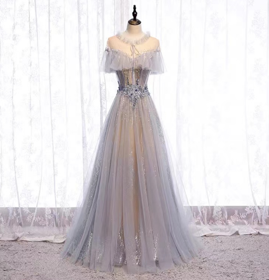 Fairy, temperament, high-neckparty dress, elegant evening dress,custom made