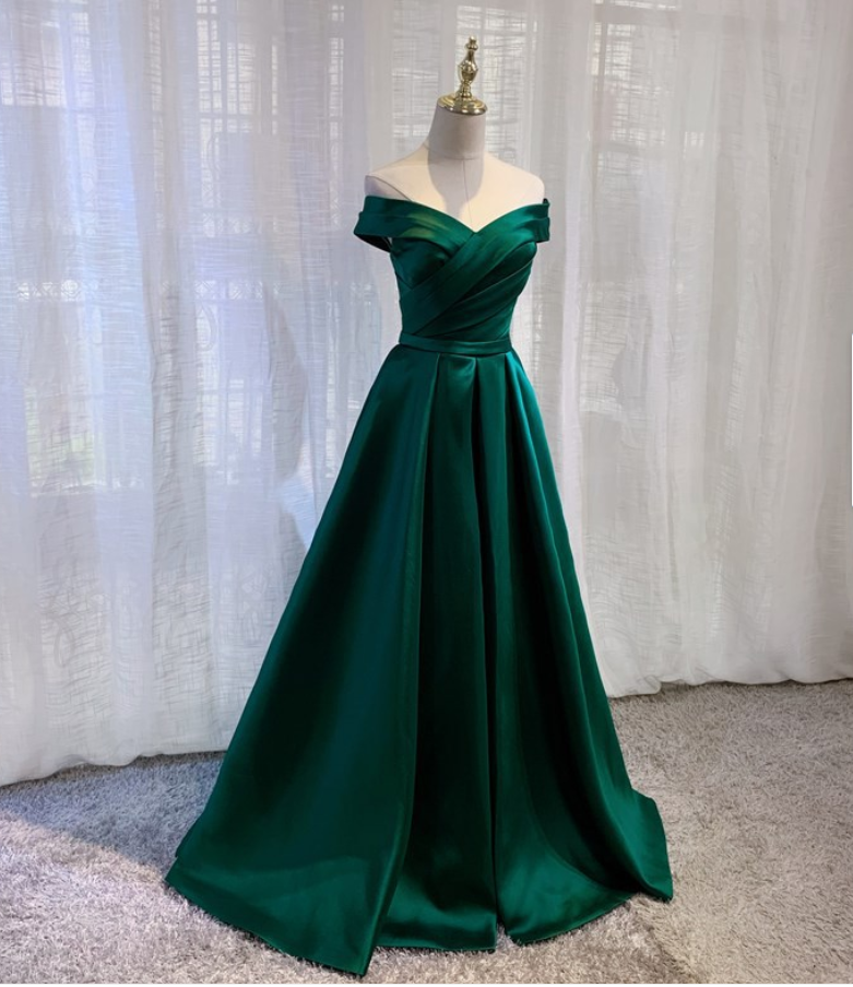 Prom Dresses One-shoulder Satin Evening Dress Slim Fit Gown