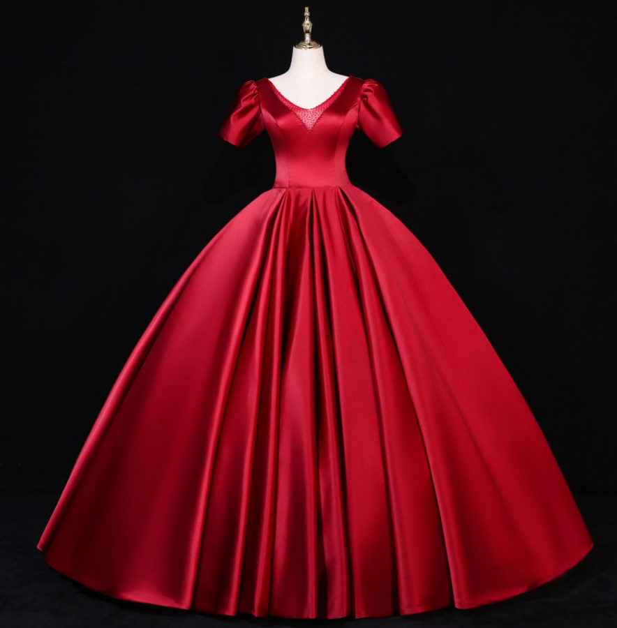 american satin dress Satin A-Line Dress S / Emerald