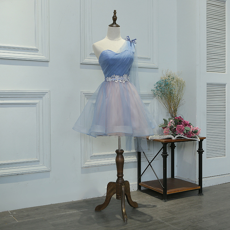korean homecoming dresses Floral Lace Sweet Dress for Girl, Party Dresses, Style Mini Dress Floral Dress S: Clothing, Shoes & Jewelry line semi Cute Purple Korean Dress Off