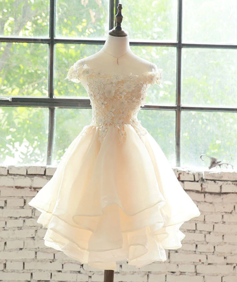 Homecoming Dresses,lace Tulle Short Prom Dress, Homecoming Dress