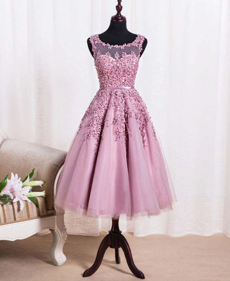 Homecoming Dresses,cute Lace Tulle Short Prom Dress, Evening Dress