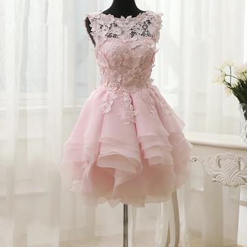 Elegant Floral Lace Ball Gowns Organza Layered