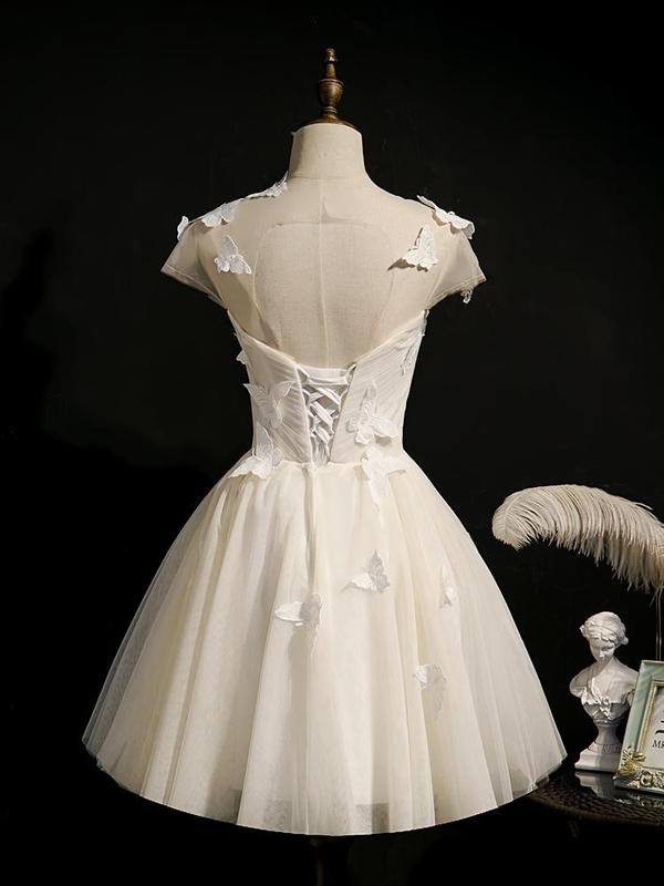 sachin and babi light blue dress Cap Sleeves Cute Homecoming Dress Graduation Dress on Luulla