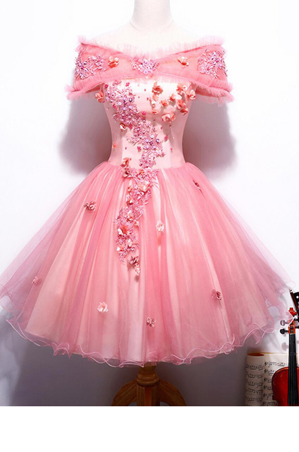 Off Shoulder Homecoming Dresses,short Homecoming Dress, Cute Homecoming Dress, Tulle Homecoming Dress