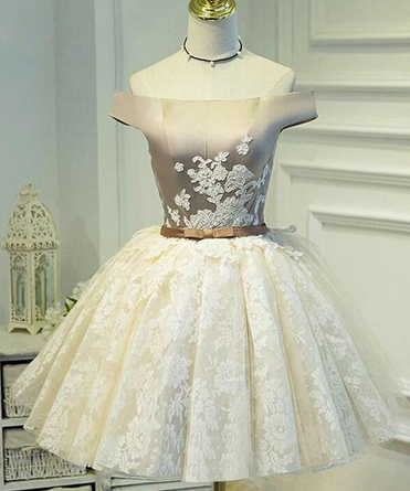 Sleeveless Ivory Homecoming Prom Dresses, Fetching Short A-line/princess Bandage Lace Up Dresses