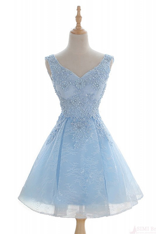 princess polly baby blue dress Jovani 06835 Light Blue Knee Length Ready To Wear Dress main image 0