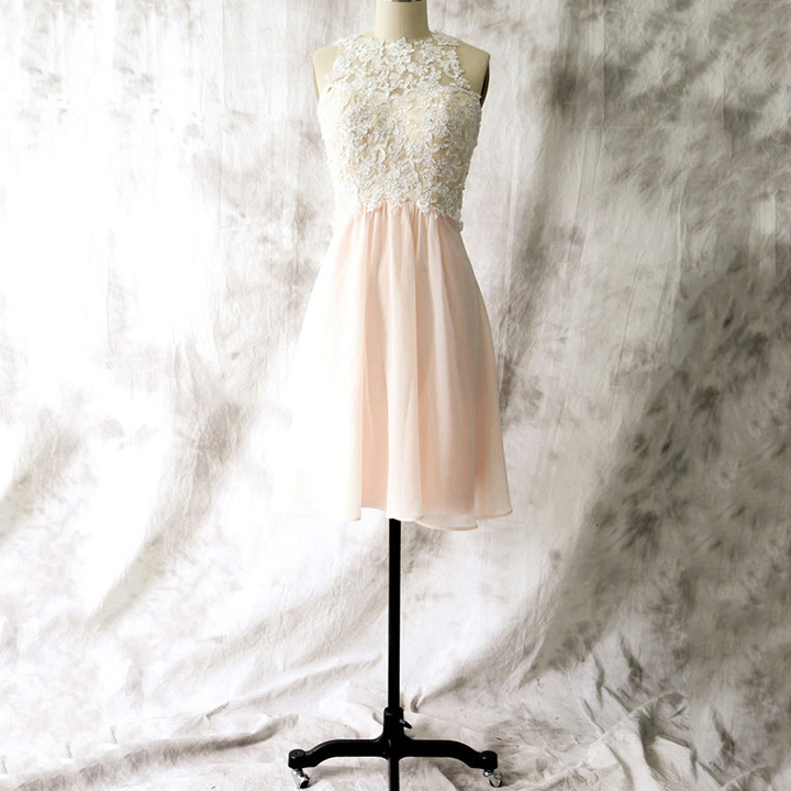 short pink chiffon bridesmaid dress Ruched Pink Chiffon Cap Sleeve Short Bridesmaid Dress
