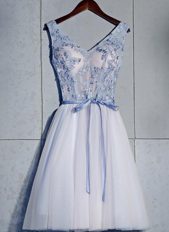 Elegant Sweetheart A-line Tulle Homecoming Dress, Beautiful Short Dress, Banquet Party Dress
