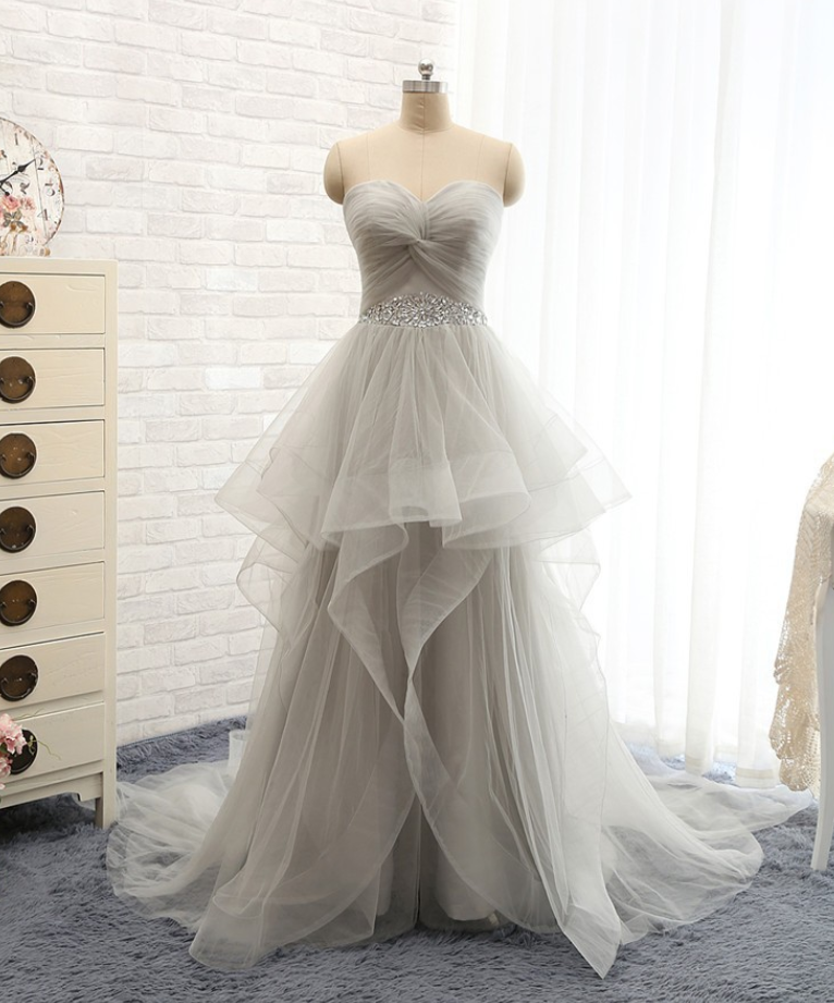 Prom Dresses,women's Fashion Prom Dress Sweetheart Prom Dress A-line Prom Dress Tulle Prom Dress Beading Evening Dress