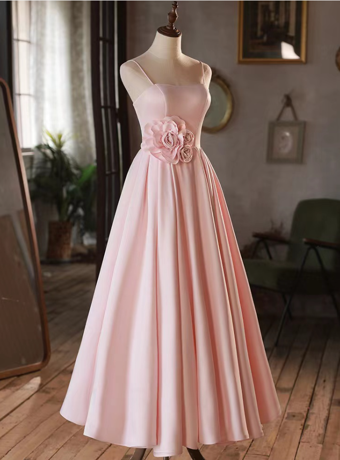 Prom Dresses,spaghetti Strap Party Dress, Cute Prom Dress,pink Bridesmaid Dress