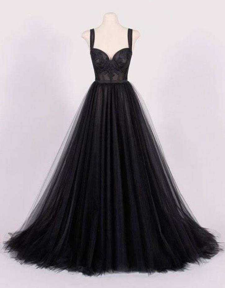 Prom Dresses,ball Gown Sexy Black Sweetheart Wedding Dress Evening Dress