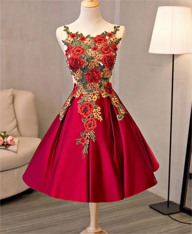 a line dresses homecoming CUTE TULLE SHORT A LINE DRESS PARTY DRESS Homecoming Dress cg22631 –  classygown