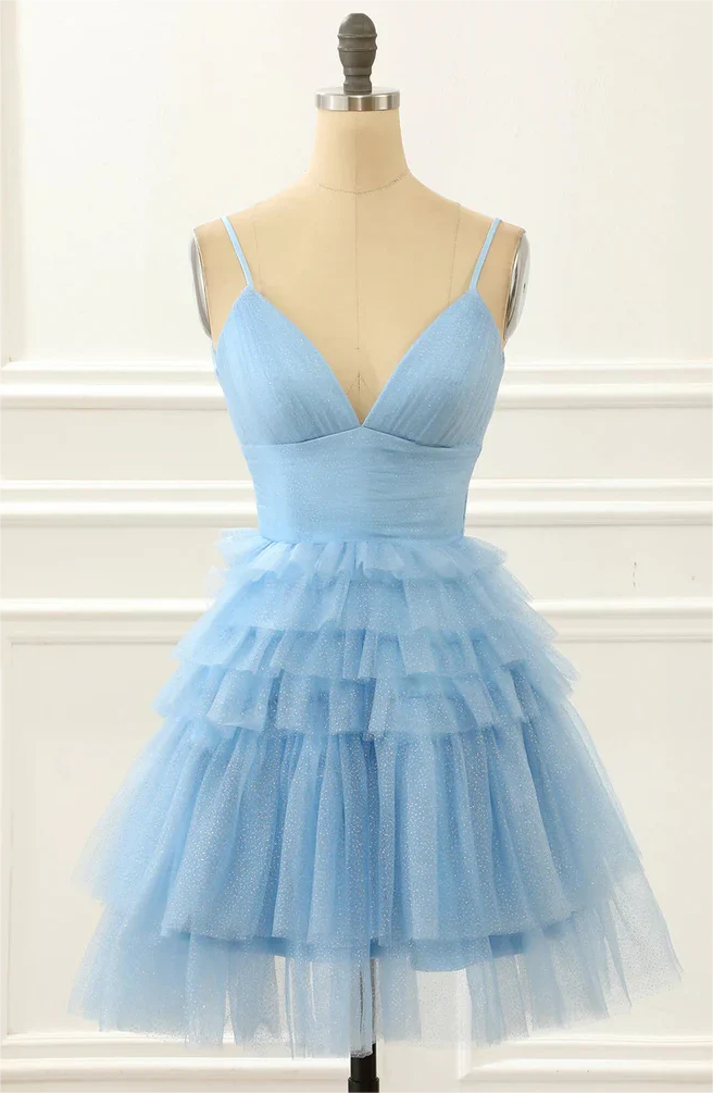 A-line Cute Ruffles Short Homecoming Dress on Luulla