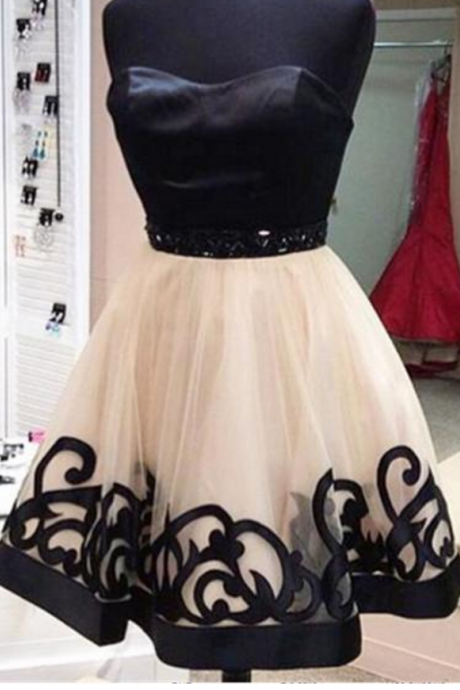 Sweetheart Homecoming Dresses, Unique Black Homecoming Dresses, Lace Homecoming Dresses, Sexy Homecoming Dresses, Custom Prom Dresses