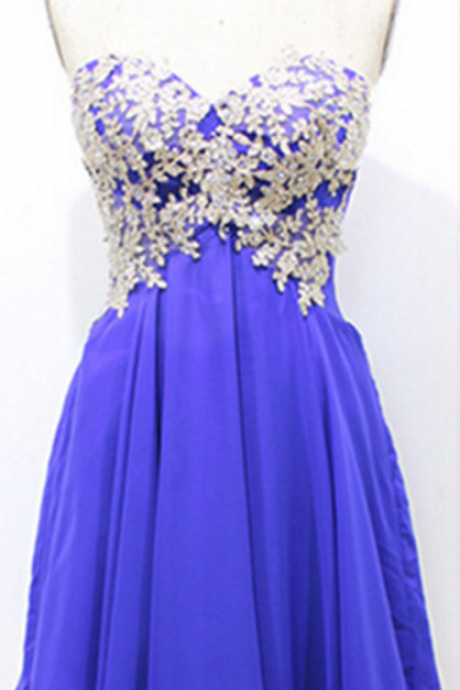 Blue Applique Homecoming Dress,short Mini Homecoming Dresses