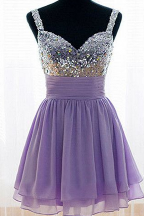 Bandage Lavender Homecoming Dress,short Mini Homecoming Dresses