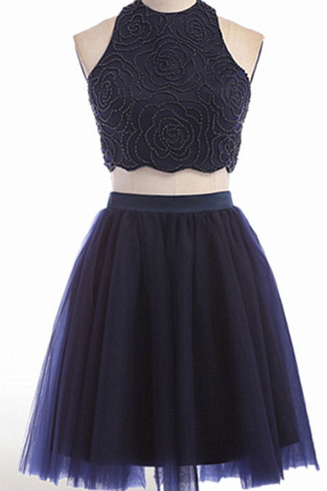 High Neck Homecoming Dress,two Piece Homecoming Dresses