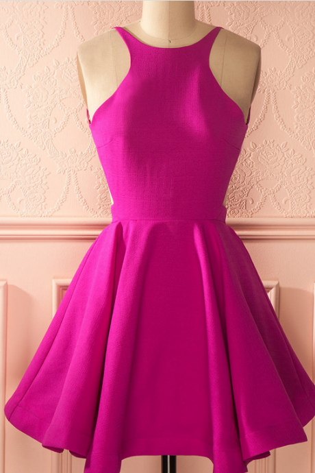 Pink Homecoming Dress,short Satin Homecoming Dresses