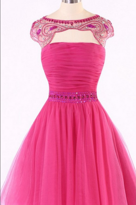 Backless Homecoming Dress, Sexy Pink Homecoming Dress, Tulle Homecoming Dress, Sexy Homecoming Dress,