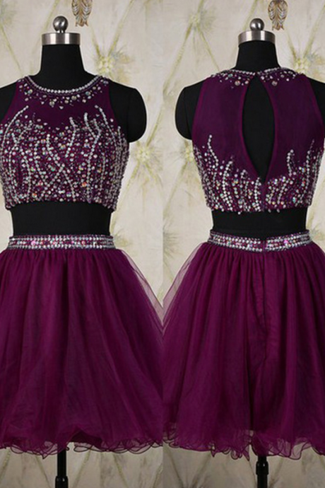 Pieces Purple Homecoming Dress, Sexy Homecoming Dress, Short Homecoming Dresses, 2016 Homecoming Dress, Short